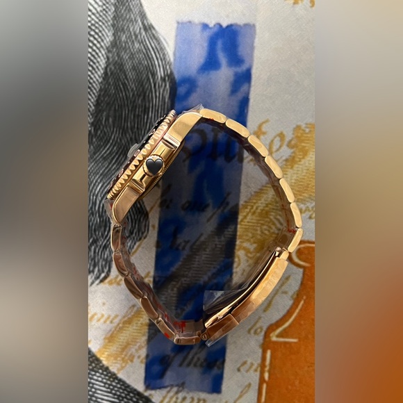 Men’s Luxury GMT Style Automatic Steel Watch Rose Gold “Root Beer” Colorway 41mm - Picture 3 of 4